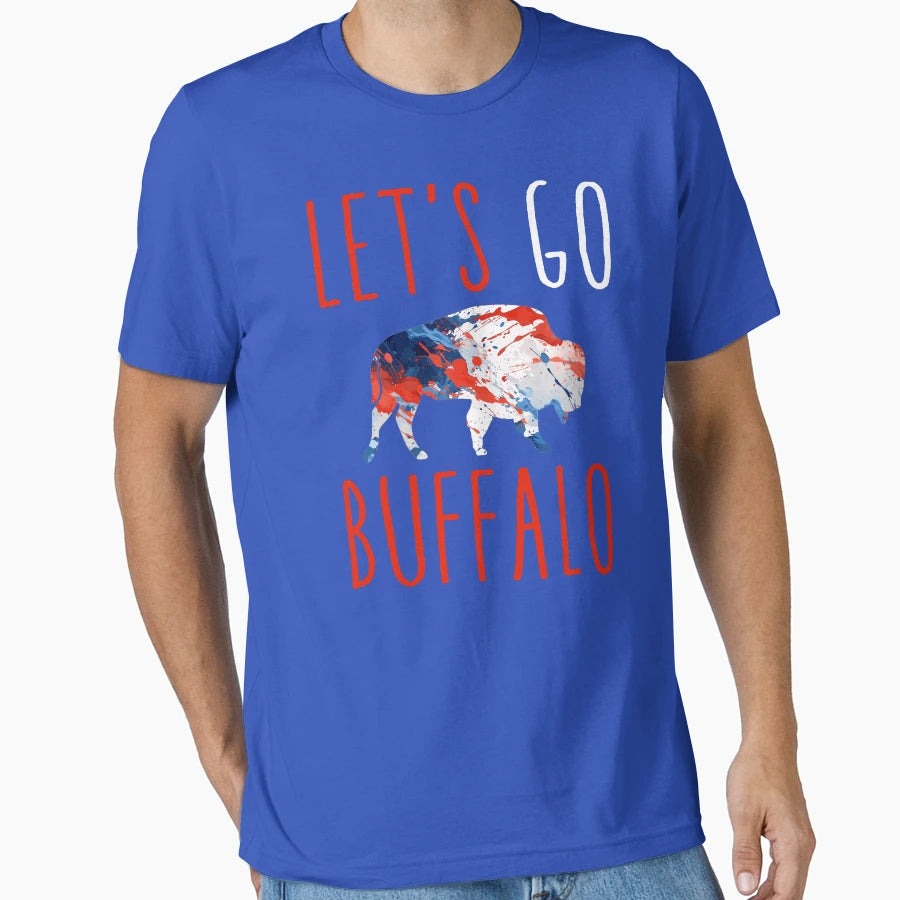 Buffalo Bills Lets Go Buffalo T-Shirt - Minimalist Print Men Women - T-Shirt, Sweatshirt, Hoodie