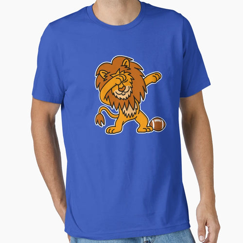 Dab Dabbing Lion Rugby American T-Shirt - Fun Novelty Design Men Women - T-Shirt, Sweatshirt, Hoodie
