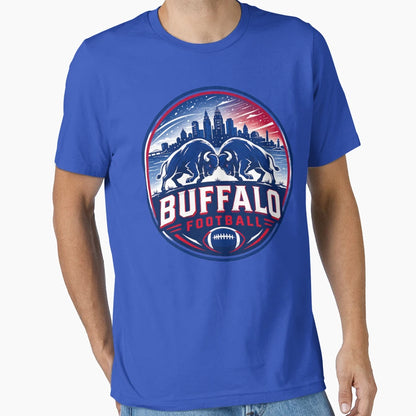Buffalo Football City Skyline T-Shirt - Fun Novelty Design for Adults - T-Shirt, Sweatshirt, Hoodie