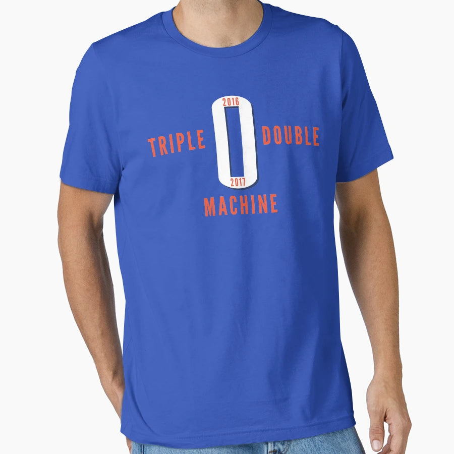 2016 2017 Triple Double Machine White 0 T-Shirt - Graphic Print Unisex - T-Shirt, Sweatshirt, Hoodie
