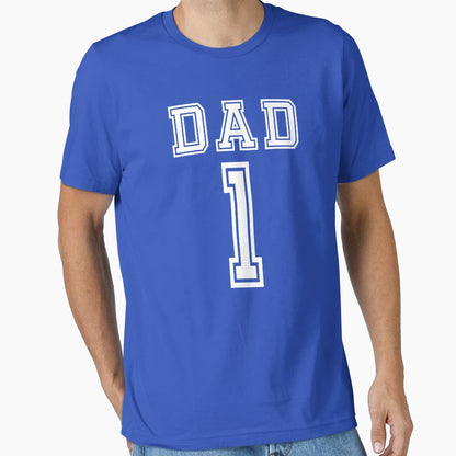 Dad 1 T-Shirt - Minimalist Print for Adults - T-Shirt, Sweatshirt, Hoodie