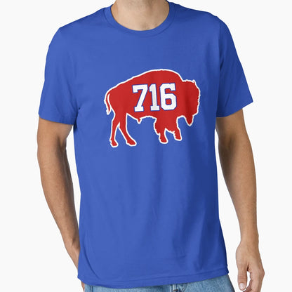 Buffalo 716 Area Code And T-Shirt - Custom Art Print Men Women - T-Shirt, Sweatshirt, Hoodie