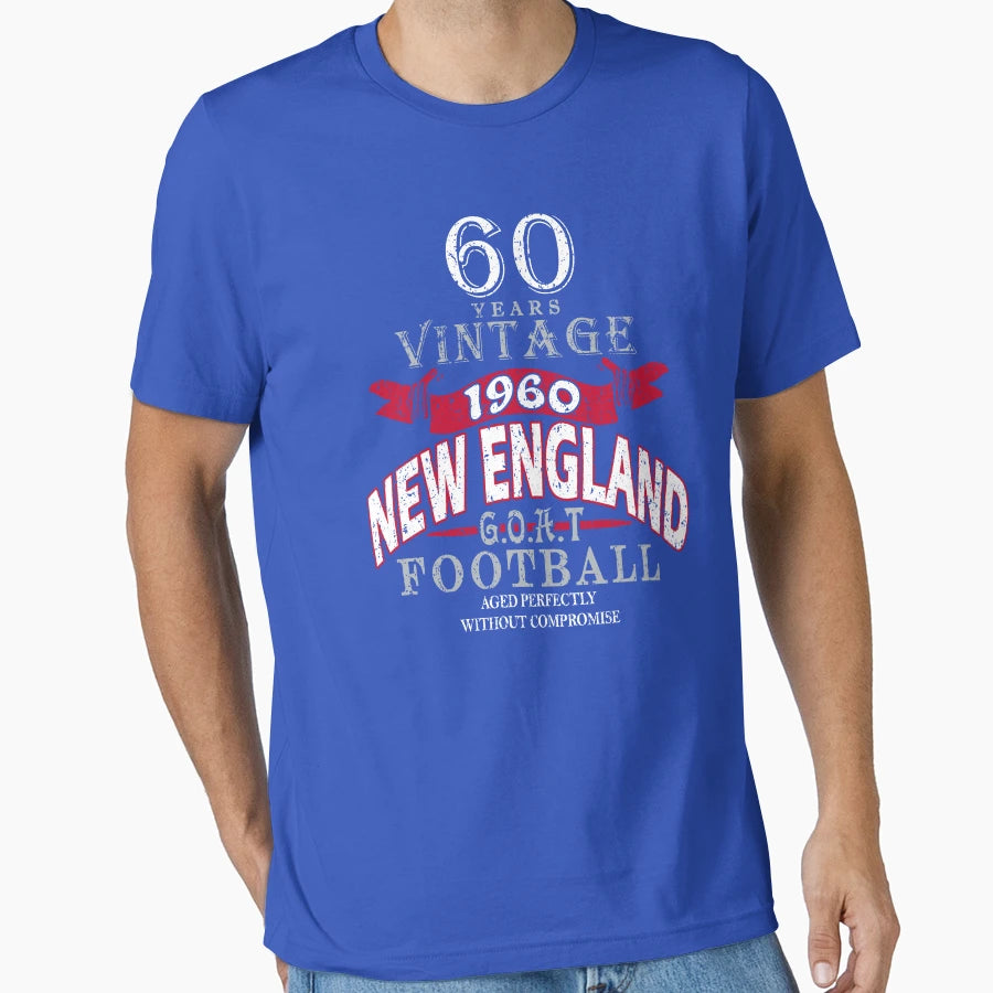 New England Pro Football 60 Year T-Shirt - Graphic Print for Adults - T-Shirt, Sweatshirt, Hoodie