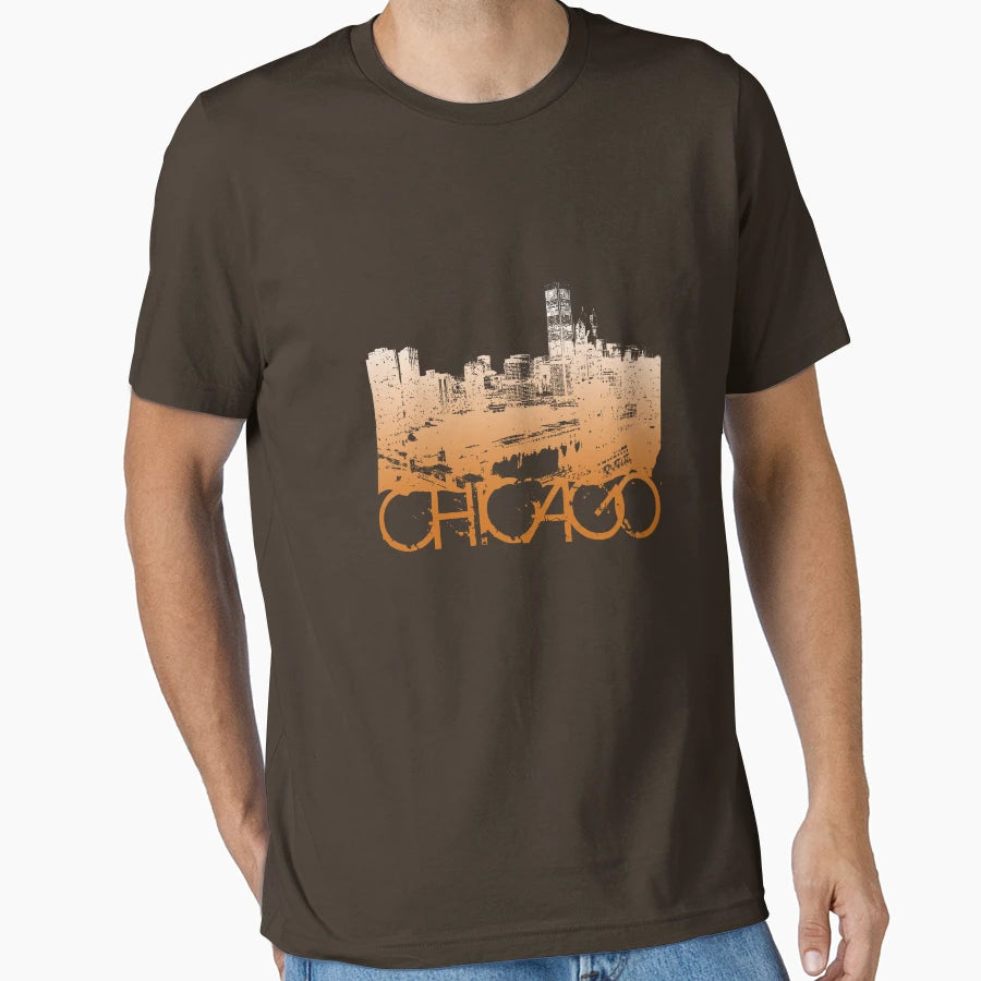 Chicago Skyline T-Shirt - Novelty Apparel for Adults - T-Shirt, Sweatshirt, Hoodie