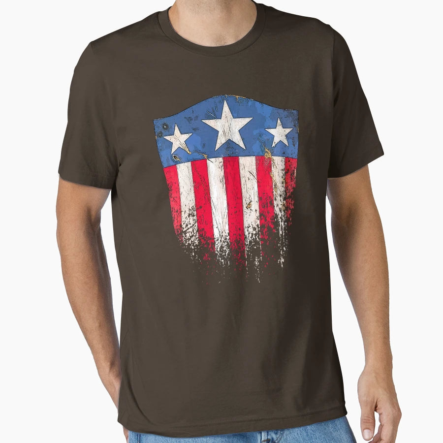 Amercian Shield T-Shirt - Trendy Graphic for Adults - T-Shirt, Sweatshirt, Hoodie