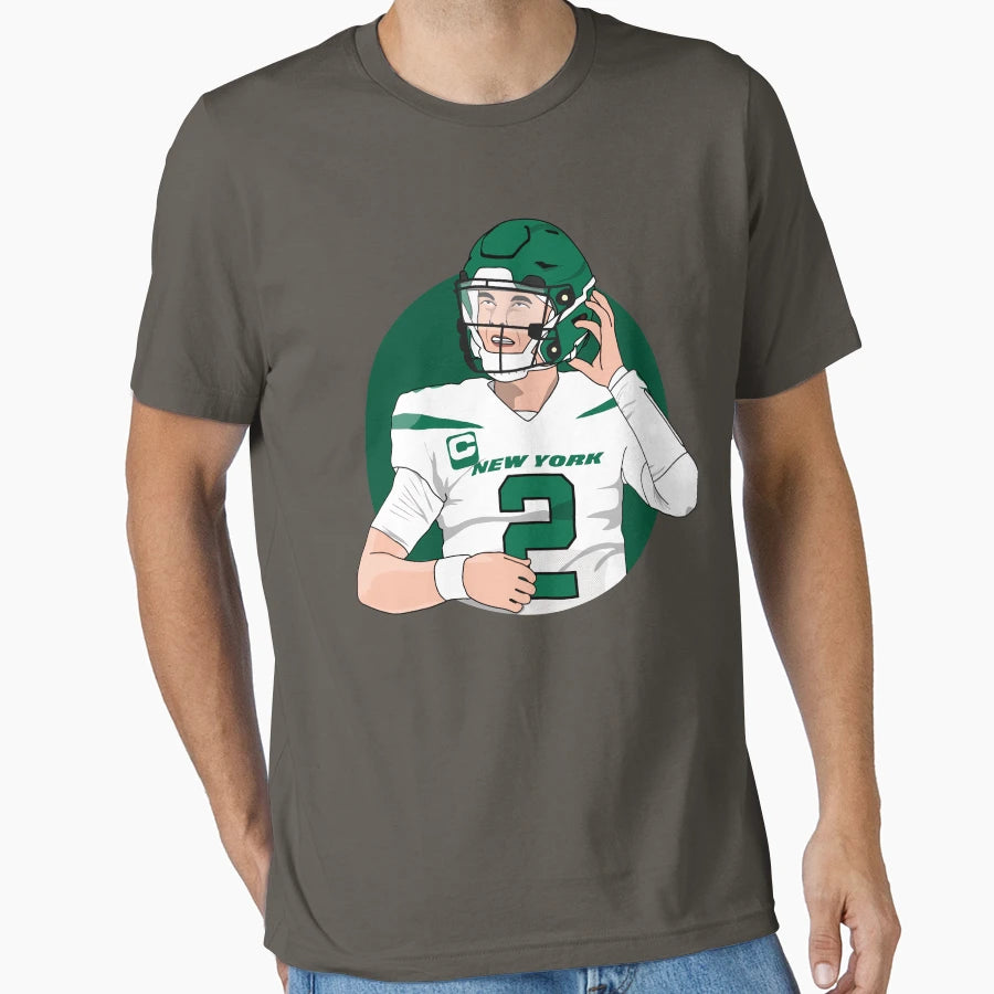 Zach Wilson Quarterback Gift And T-Shirt - Minimalist Print Unisex - T-Shirt, Sweatshirt, Hoodie