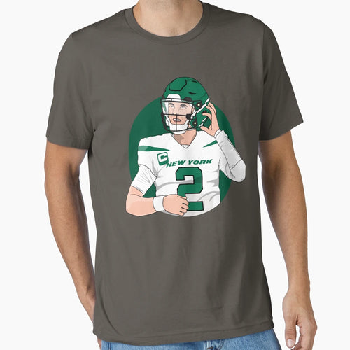 Zach Wilson Quarterback Gift And T-Shirt - Minimalist Print Unisex - T-Shirt, Sweatshirt, Hoodie