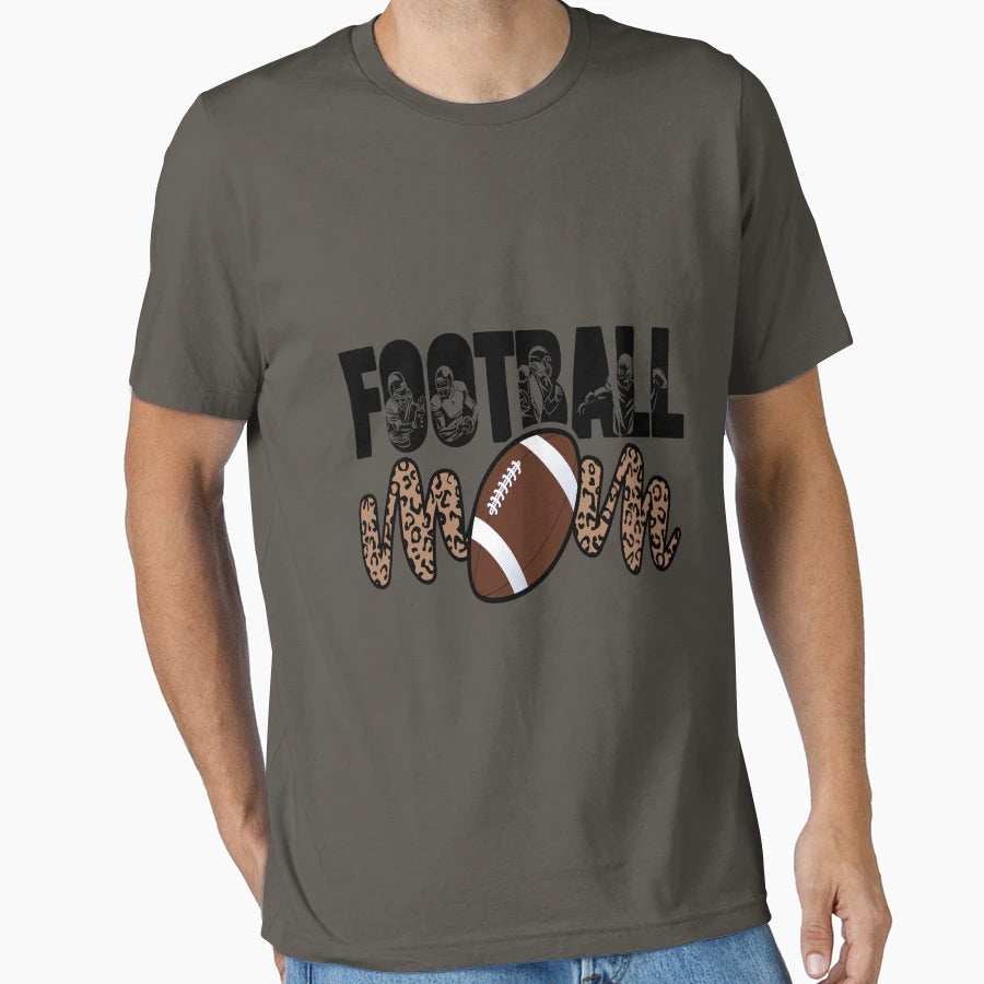 Football Mom Leopard Funny Football T-Shirt - Streetwear Style Men Women - T-Shirt, Sweatshirt, Hoodie