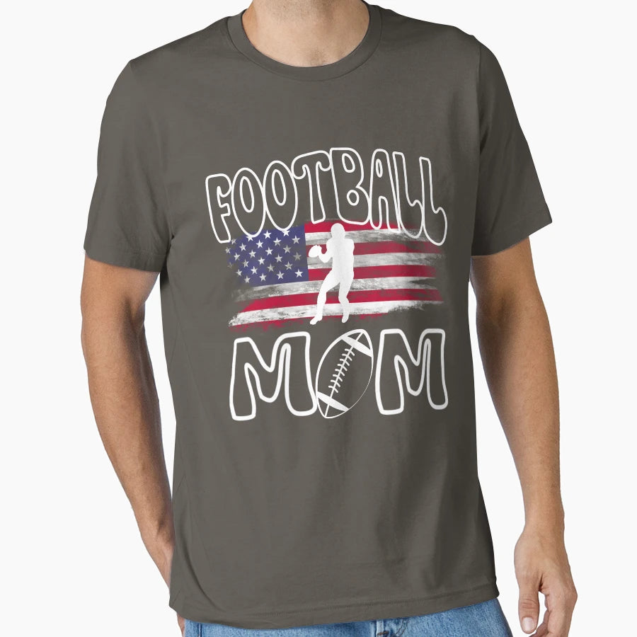 Football Mom T-Shirt - Custom Art Print Men Women - T-Shirt, Sweatshirt, Hoodie