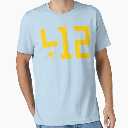 Best Selling 412 Pittsburgh T-Shirt - Custom Art Print Unisex - T-Shirt, Sweatshirt, Hoodie