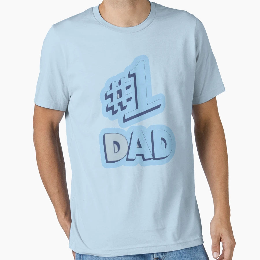 Number One Dad And T-Shirt - Minimalist Print Men Women - T-Shirt, Sweatshirt, Hoodie