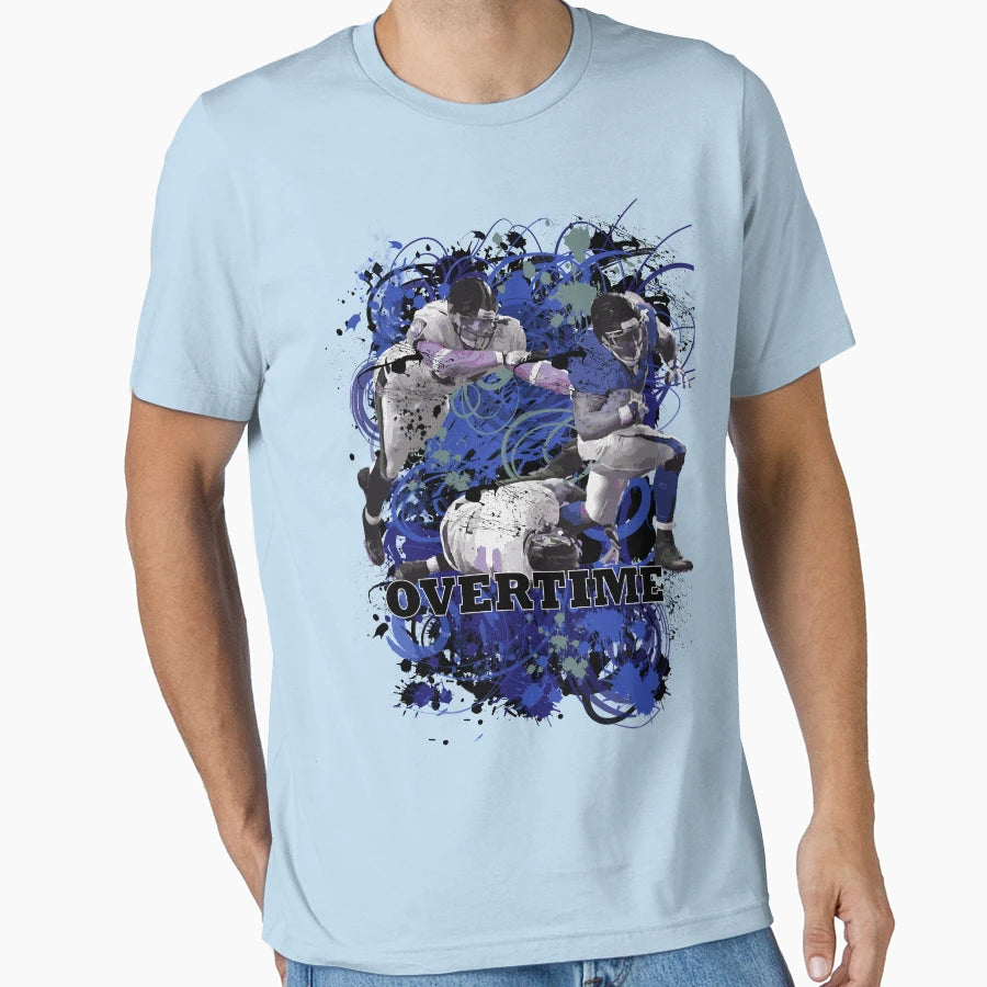 Overtime Reciever Jean Blue T-Shirt - Fun Novelty Design Men Women - T-Shirt, Sweatshirt, Hoodie