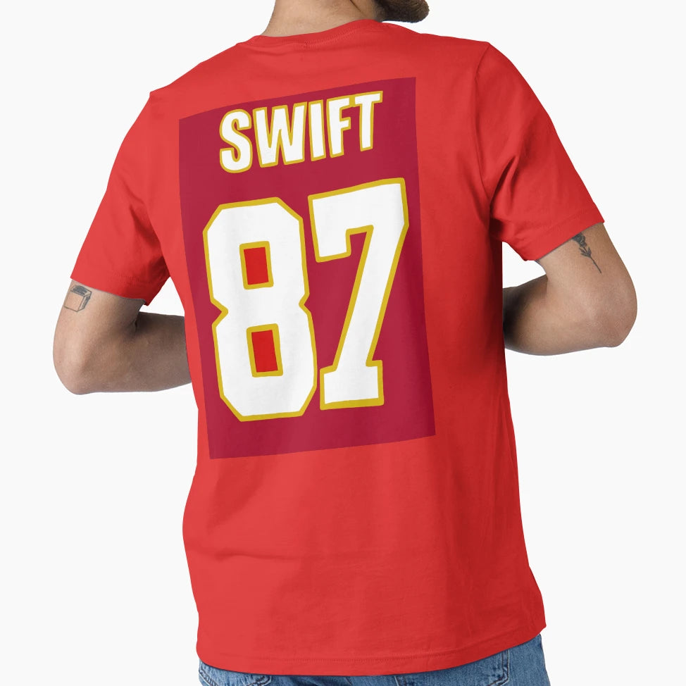 Swift Kelce Jersey T-Shirt - Custom Art Print Men Women - T-Shirt, Sweatshirt, Hoodie