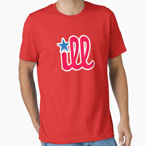 Ill Red And Blue T-Shirt - Graphic Print Unisex - T-Shirt, Sweatshirt, Hoodie
