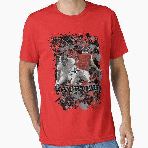 Overtime Quarter Back Red T-Shirt - Casual Everyday Wear Unisex - T-Shirt, Sweatshirt, Hoodie