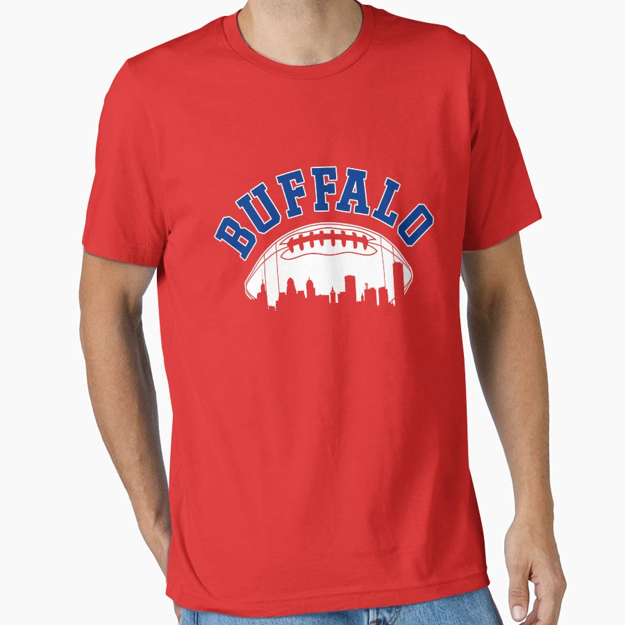 Buffalo Football Skyline New York Ny T-Shirt - Streetwear Style Men Women - T-Shirt, Sweatshirt, Hoodie