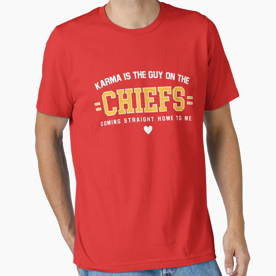 Karma Is Guy Chiefs 2023 T-Shirt - Streetwear Style Men Women - T-Shirt, Sweatshirt, Hoodie