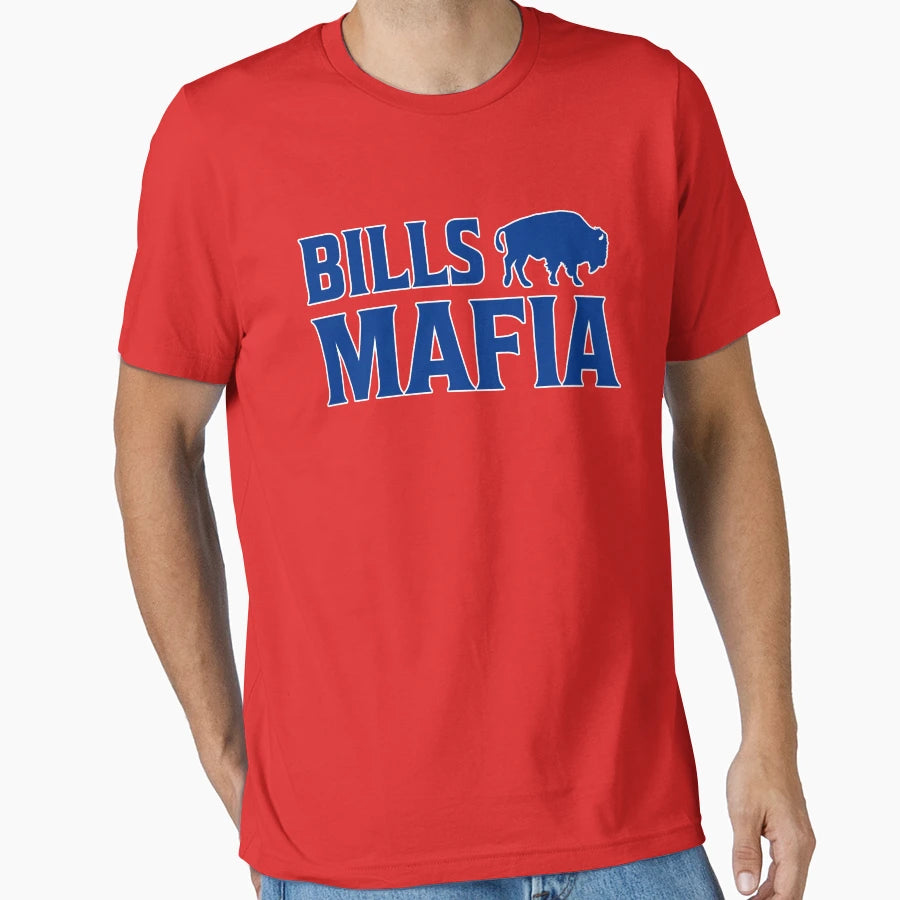 Vintgae New York Blue Buffalo Football T-Shirt - Trendy Graphic for Adults - T-Shirt, Sweatshirt, Hoodie