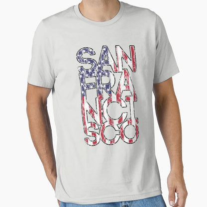 Us Flag City San Francisco T-Shirt - Custom Art Print for Adults - T-Shirt, Sweatshirt, Hoodie