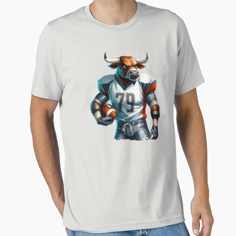Bull Amarican Football T-Shirt - Minimalist Print Unisex - T-Shirt, Sweatshirt, Hoodie