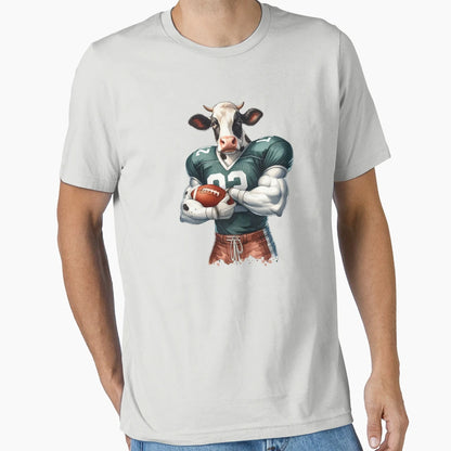 Cow Amarican Football T-Shirt - Custom Art Print Men Women - T-Shirt, Sweatshirt, Hoodie