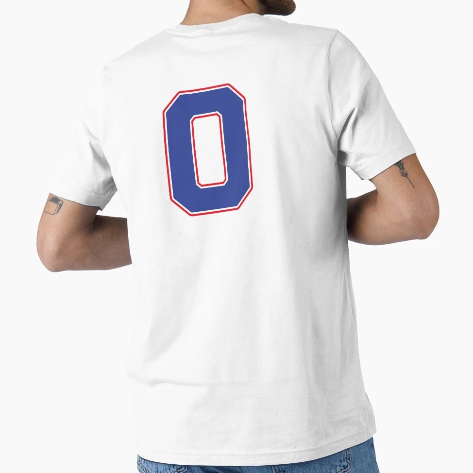 Jersey Number 0 Player Number Zero Blue T-Shirt - Trendy Graphic Unisex - T-Shirt, Sweatshirt, Hoodie