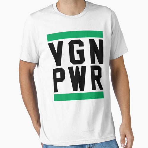 Vgn Pwr T-Shirt - Minimalist Print Men Women - T-Shirt, Sweatshirt, Hoodie