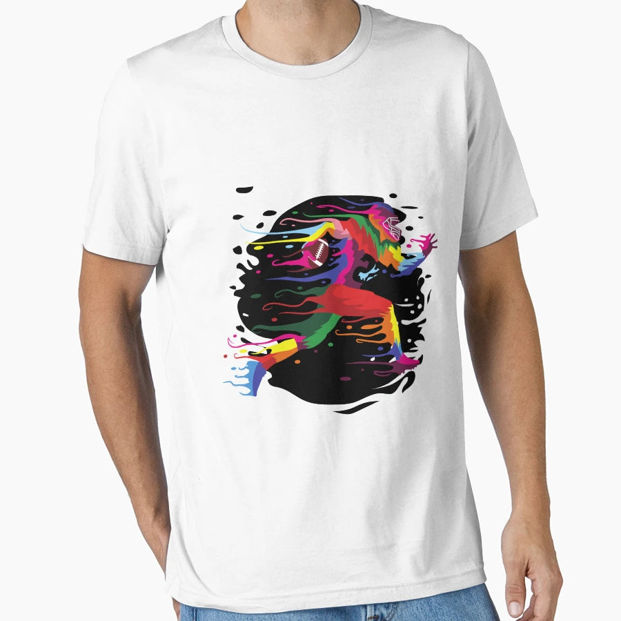 Colorful Football T-Shirt - Aesthetic Graphic for Adults - T-Shirt, Sweatshirt, Hoodie