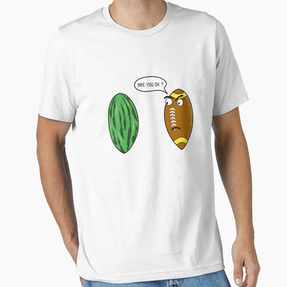Scene Melon And Rugby Ball T-Shirt - Fun Novelty Design for Adults - T-Shirt, Sweatshirt, Hoodie