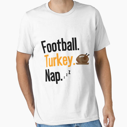 Football Turkey Nap Thanksgiving Funny T-Shirt - Unique Graphic for Adults - T-Shirt, Sweatshirt, Hoodie