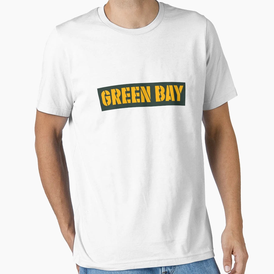 Green Bay Stencil T-Shirt - Novelty Apparel Men Women - T-Shirt, Sweatshirt, Hoodie