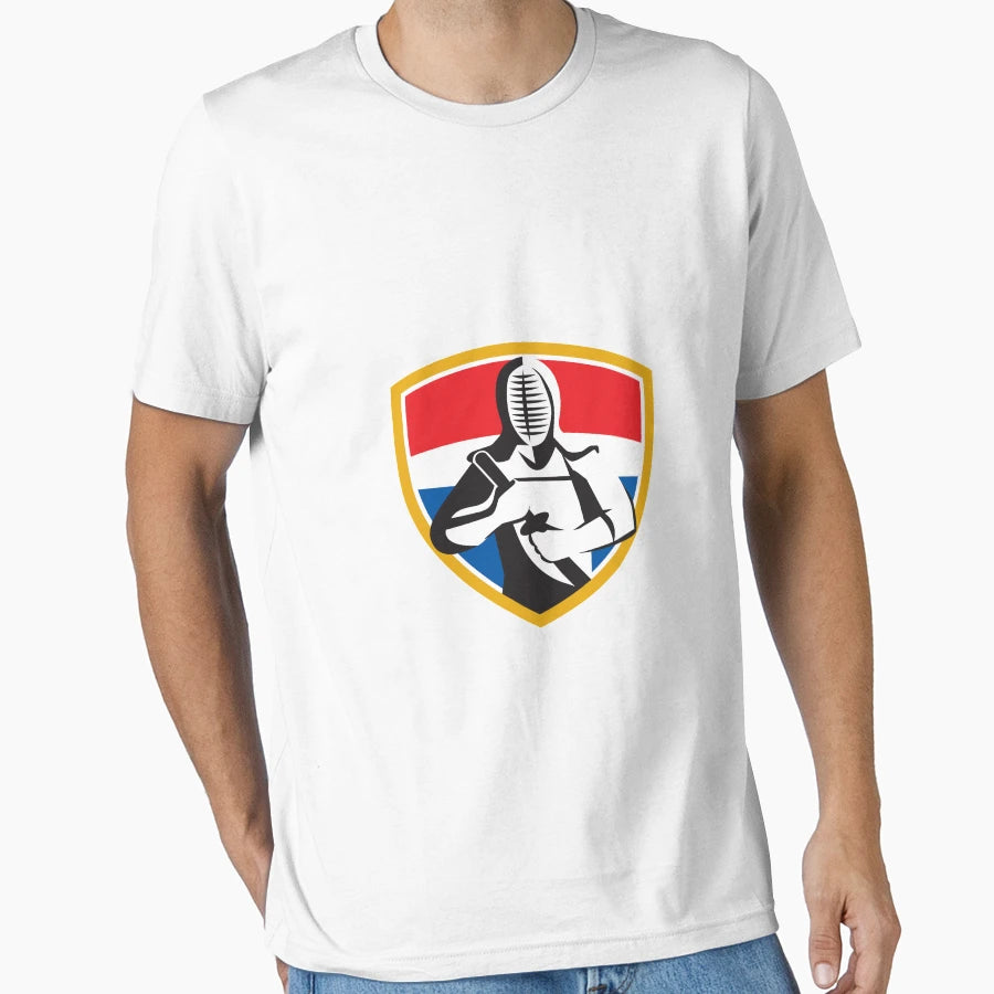 Kendo Swordsman Crest T-Shirt - Graphic Print Unisex - T-Shirt, Sweatshirt, Hoodie