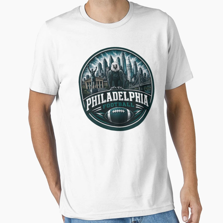 Philadelphia Football Skyline Sports T-Shirt - Novelty Apparel Men Women - T-Shirt, Sweatshirt, Hoodie
