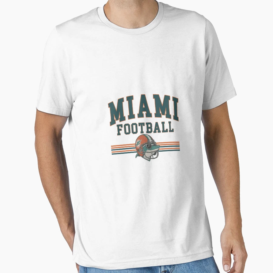 Miami Football Miami Dolphins T-Shirt - Casual Everyday Wear for Adults - T-Shirt, Sweatshirt, Hoodie