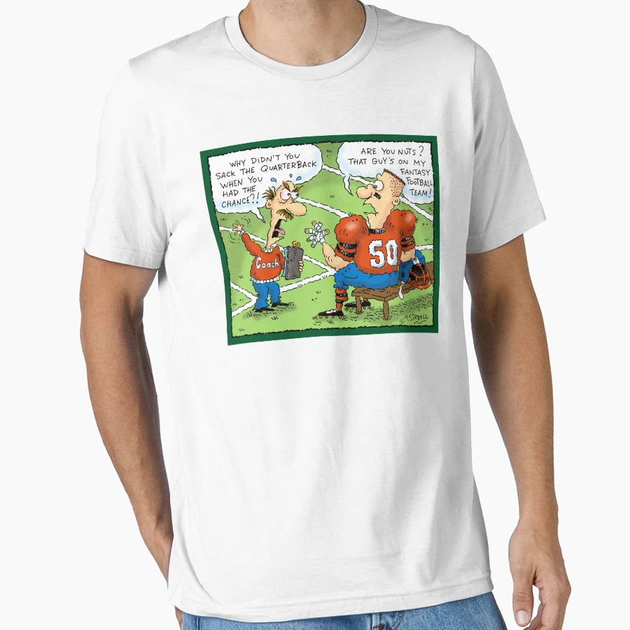Fantasy Football Cartoon T-Shirt - Unique Graphic for Adults - T-Shirt, Sweatshirt, Hoodie