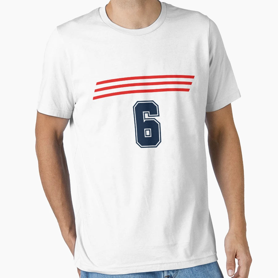 Sports Team Uniform Number 6 Jersey T-Shirt - Novelty Apparel Unisex - T-Shirt, Sweatshirt, Hoodie
