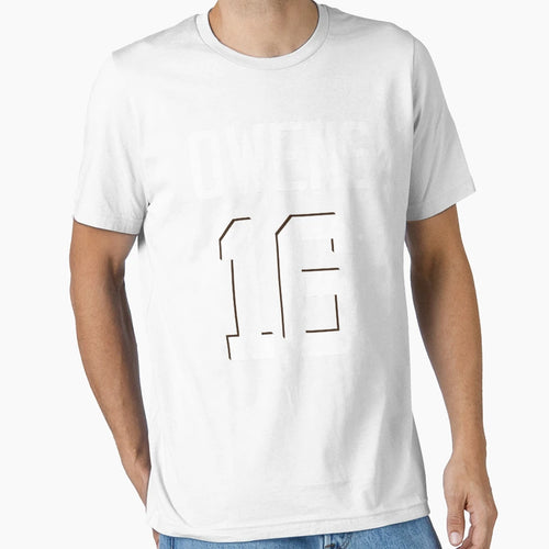 Owens 16 White Name White No T-Shirt - Trendy Graphic for Adults - T-Shirt, Sweatshirt, Hoodie