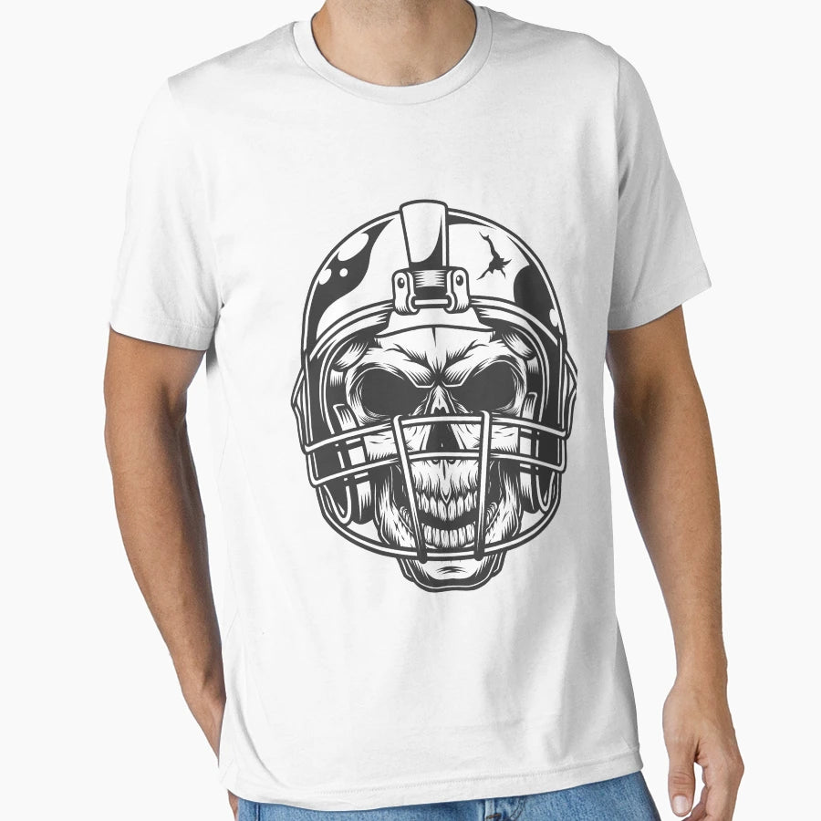 Football Skull T-Shirt - Graphic Print Men Women - T-Shirt, Sweatshirt, Hoodie