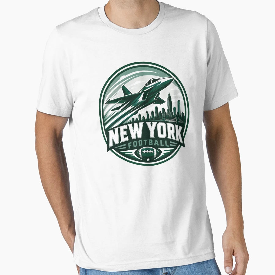 New York Football Skyline Sports Logo T-Shirt - Fun Novelty Design Unisex - T-Shirt, Sweatshirt, Hoodie