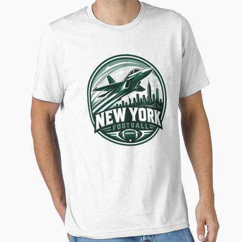 New York Football Skyline Sports Logo T-Shirt - Fun Novelty Design Unisex - T-Shirt, Sweatshirt, Hoodie