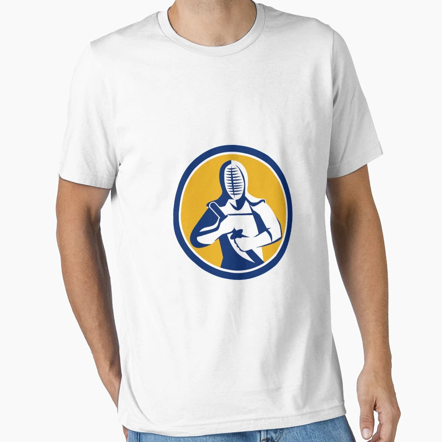 Kendo Kendoka Swordsman Circle T-Shirt - Minimalist Print Unisex - T-Shirt, Sweatshirt, Hoodie