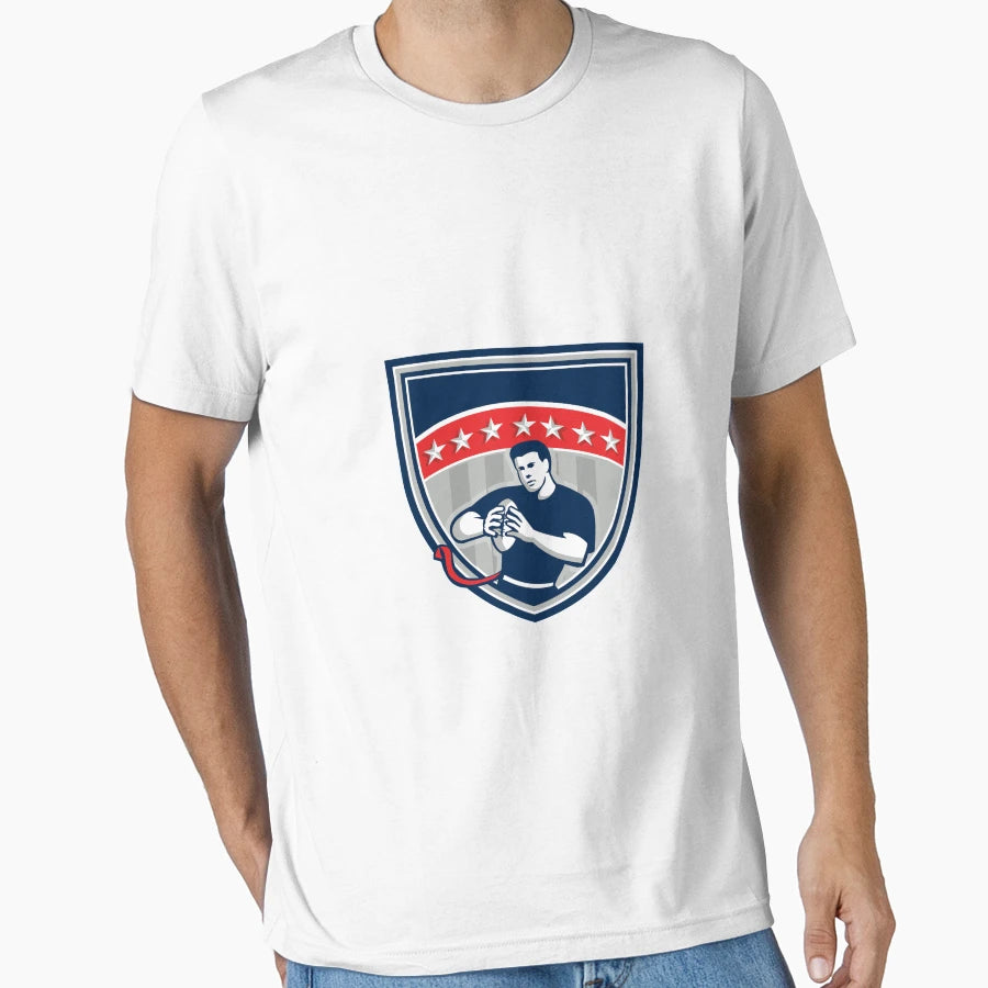 Flag Football Qb Player Running T-Shirt - Casual Everyday Wear for Adults - T-Shirt, Sweatshirt, Hoodie