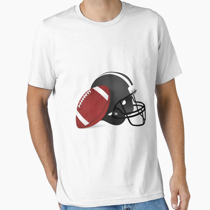 Football Basketball Outdoor White Ball T-Shirt - Minimalist Print Unisex - T-Shirt, Sweatshirt, Hoodie