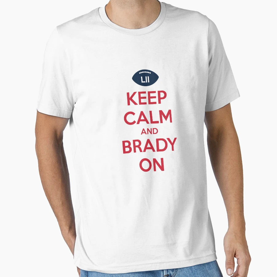 New England Football Keep Calm And T-Shirt - Novelty Apparel for Adults - T-Shirt, Sweatshirt, Hoodie