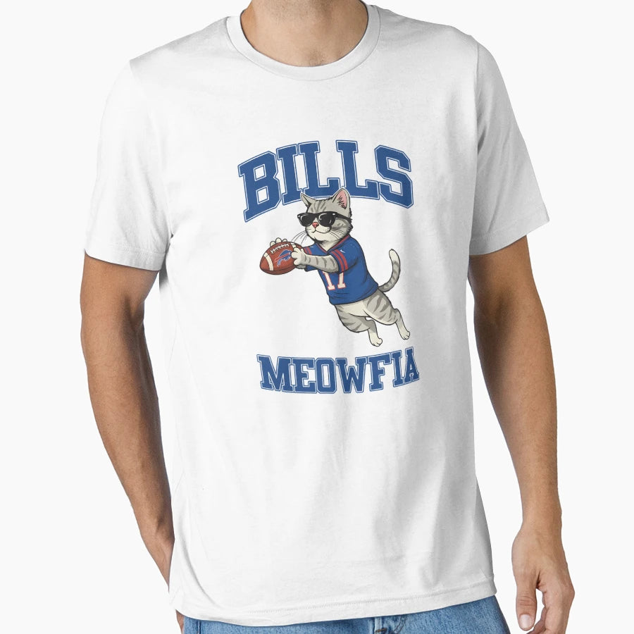 Cat Lovers Buffalo Bills T-Shirt - Minimalist Print for Adults - T-Shirt, Sweatshirt, Hoodie