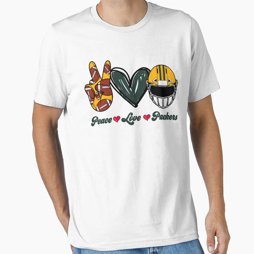 Peace Love Packers Football Team T-Shirt - Minimalist Print Men Women - T-Shirt, Sweatshirt, Hoodie