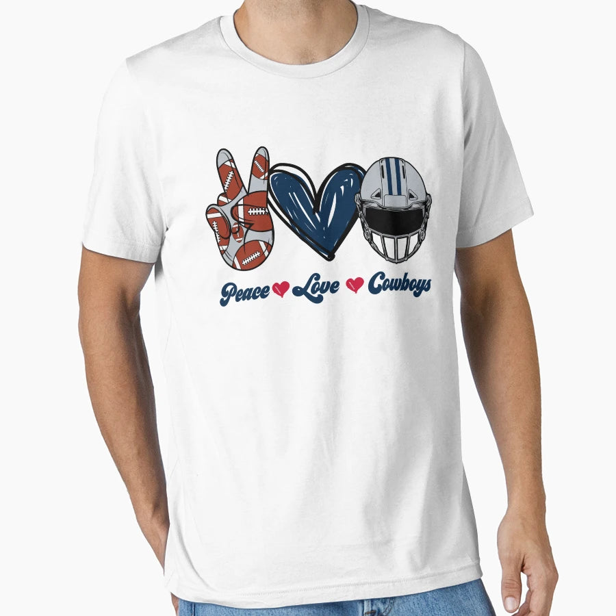 Peace Love Colts Football Team T-Shirt - Casual Everyday Wear for Adults - T-Shirt, Sweatshirt, Hoodie