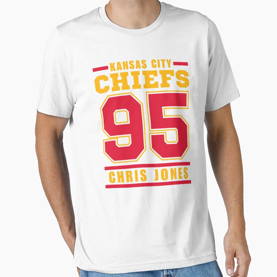 Kansas City Chiefs Chris Jones T-Shirt - Aesthetic Graphic for Adults - T-Shirt, Sweatshirt, Hoodie
