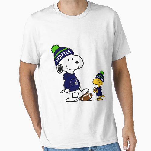 Seattlee Seahawkss Snoopyy T-Shirt - Minimalist Print for Adults - T-Shirt, Sweatshirt, Hoodie