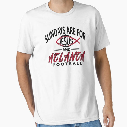 Atlanta Pro Football And Jesus Sunday T-Shirt - Aesthetic Graphic Men Women - T-Shirt, Sweatshirt, Hoodie